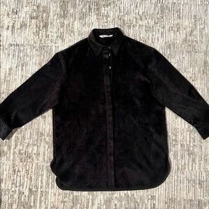 Zara oversized black corduroy shirt